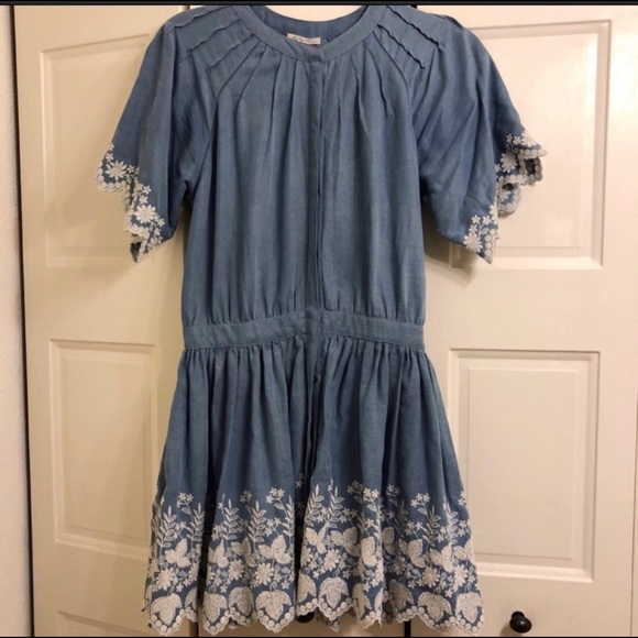 LoveShackFancy Charlie dress chambray XS - Picture 5 of 6